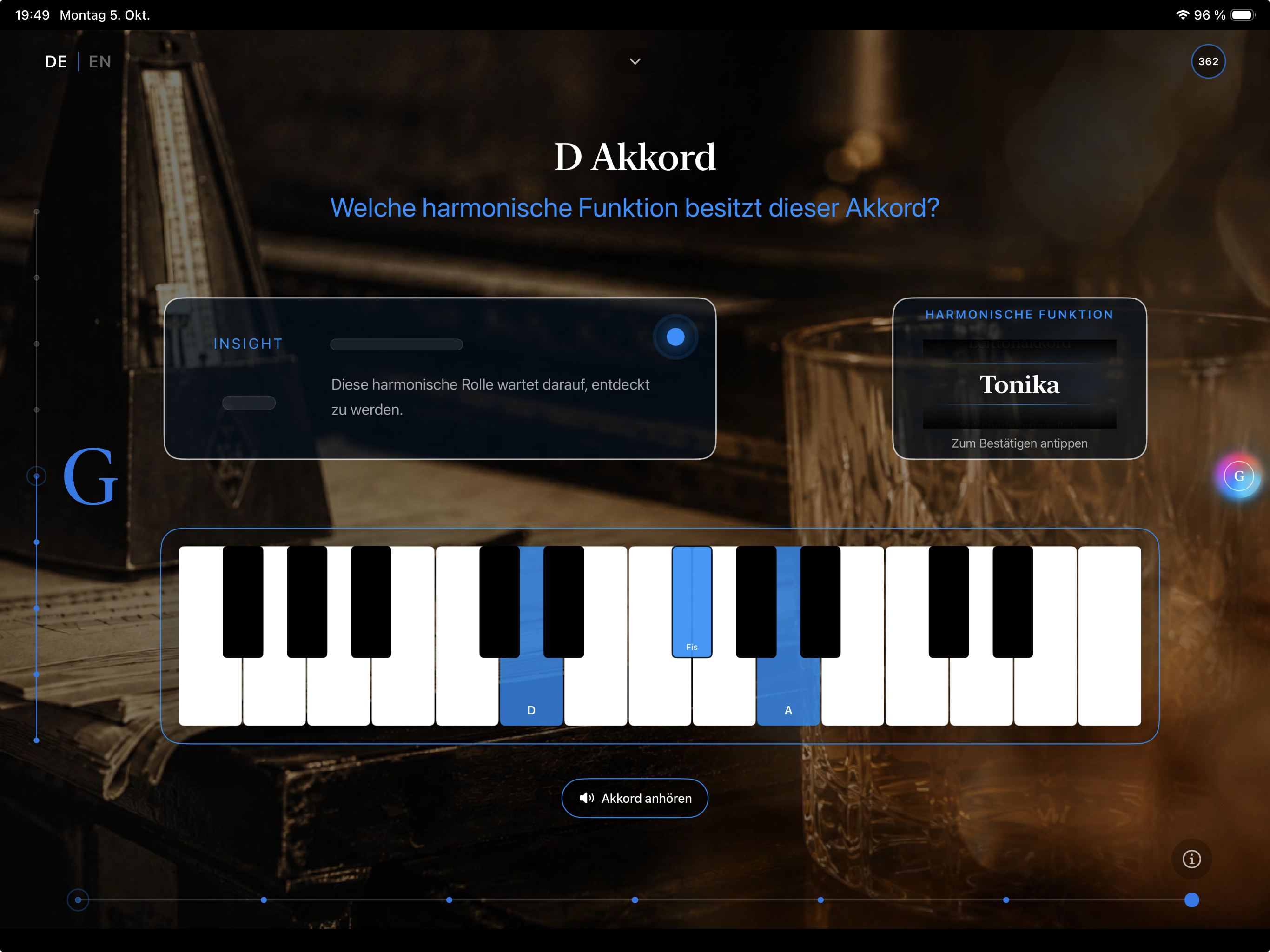 App-Screenshot: Harmonie